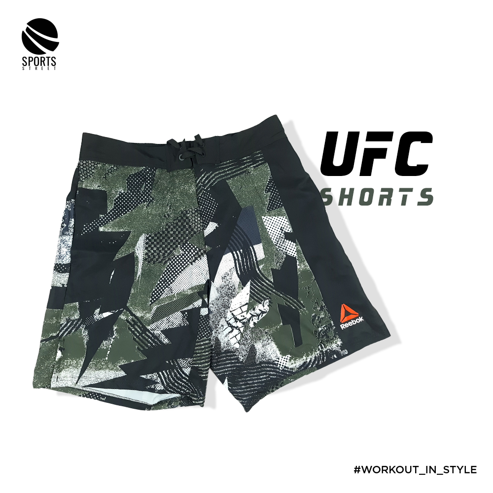 Reebok UFC 6001 Black/Green Training Shorts